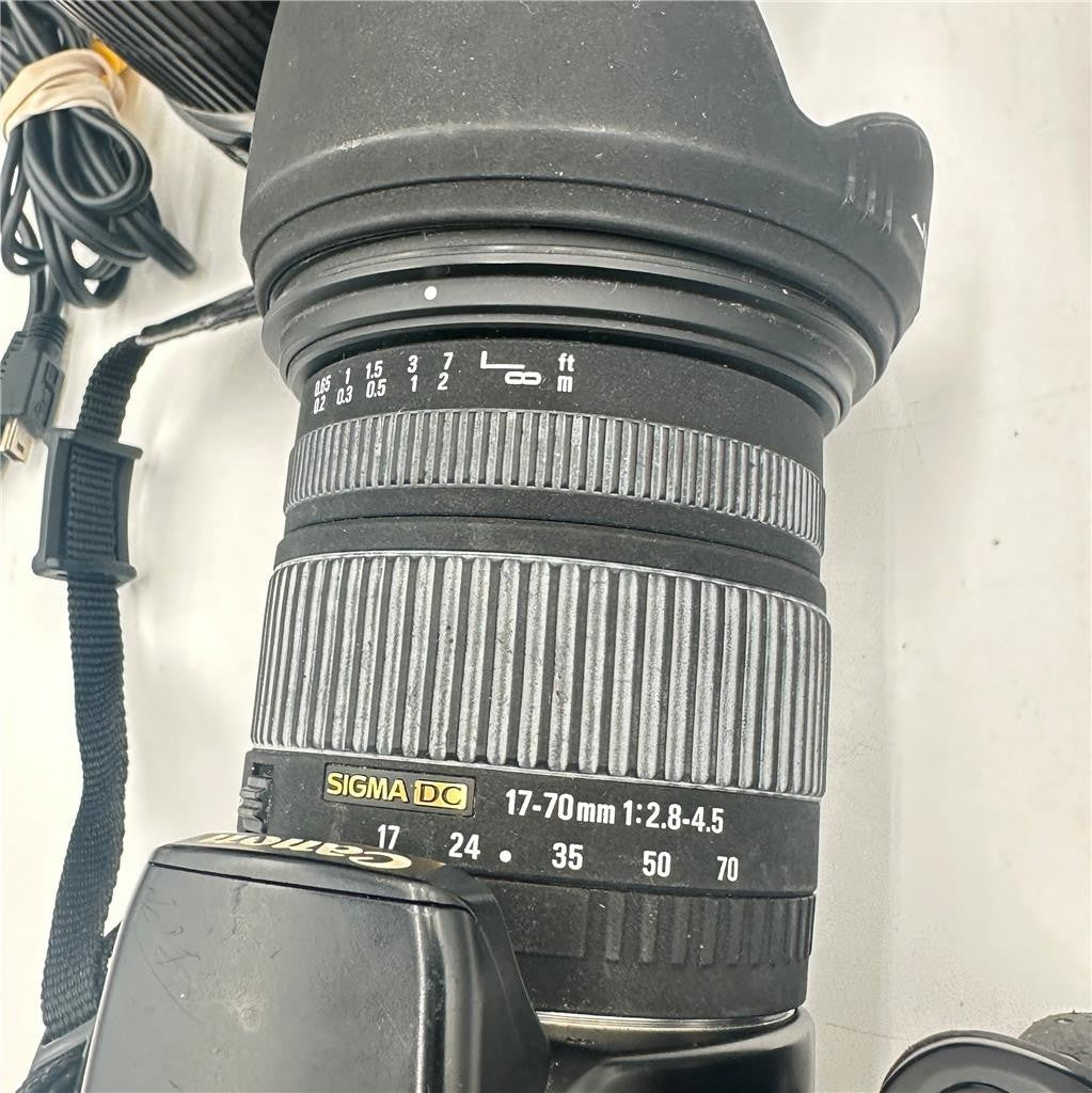 Canon EOS Rebel XTI Digital Camera w/ Sigma DC 17-70mm 1:2.8-4.5 Lens untested