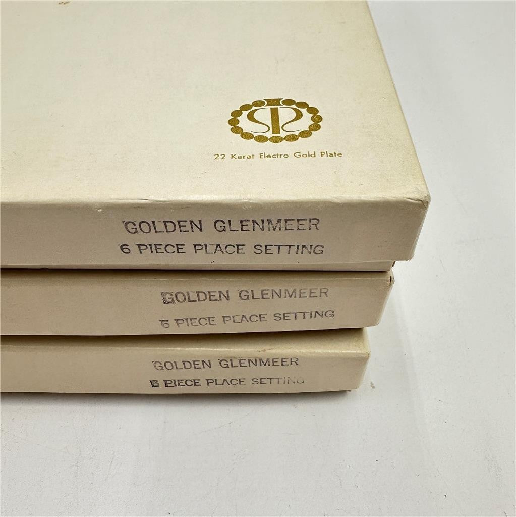 3 boxes- Golden Tableware by Stanley Roberts Golden Glenmeet 6 Pc Place Setting