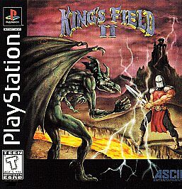 King's Field II (Sony PlayStation 1, 1996) Game and Back Cover Art
