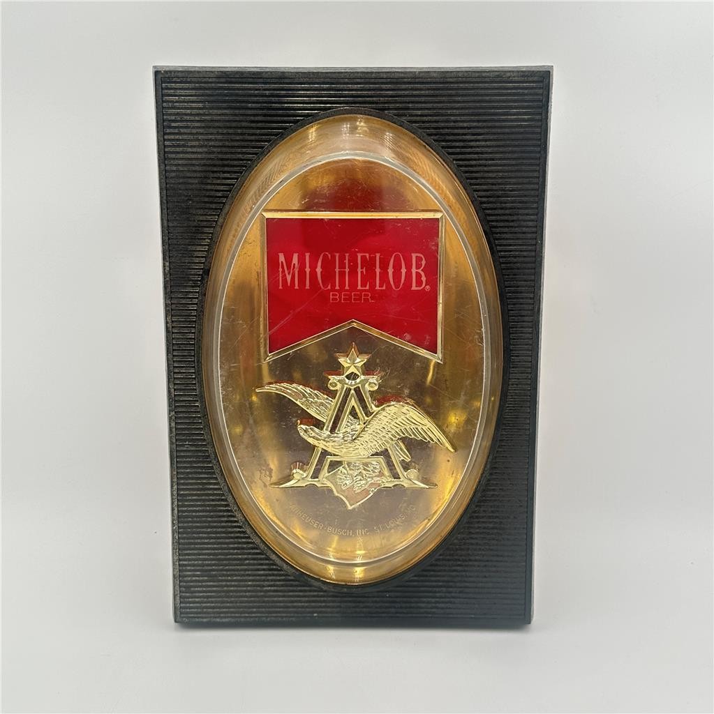 Vtg Michelob Beer 8x12 Sign Shadowbox See description