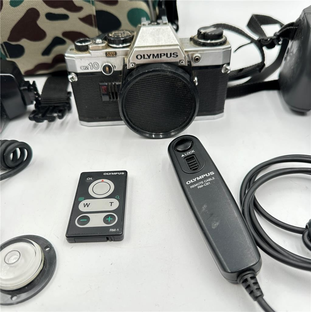 Vtg Lot of Olympus Camera and Accessories Untested 