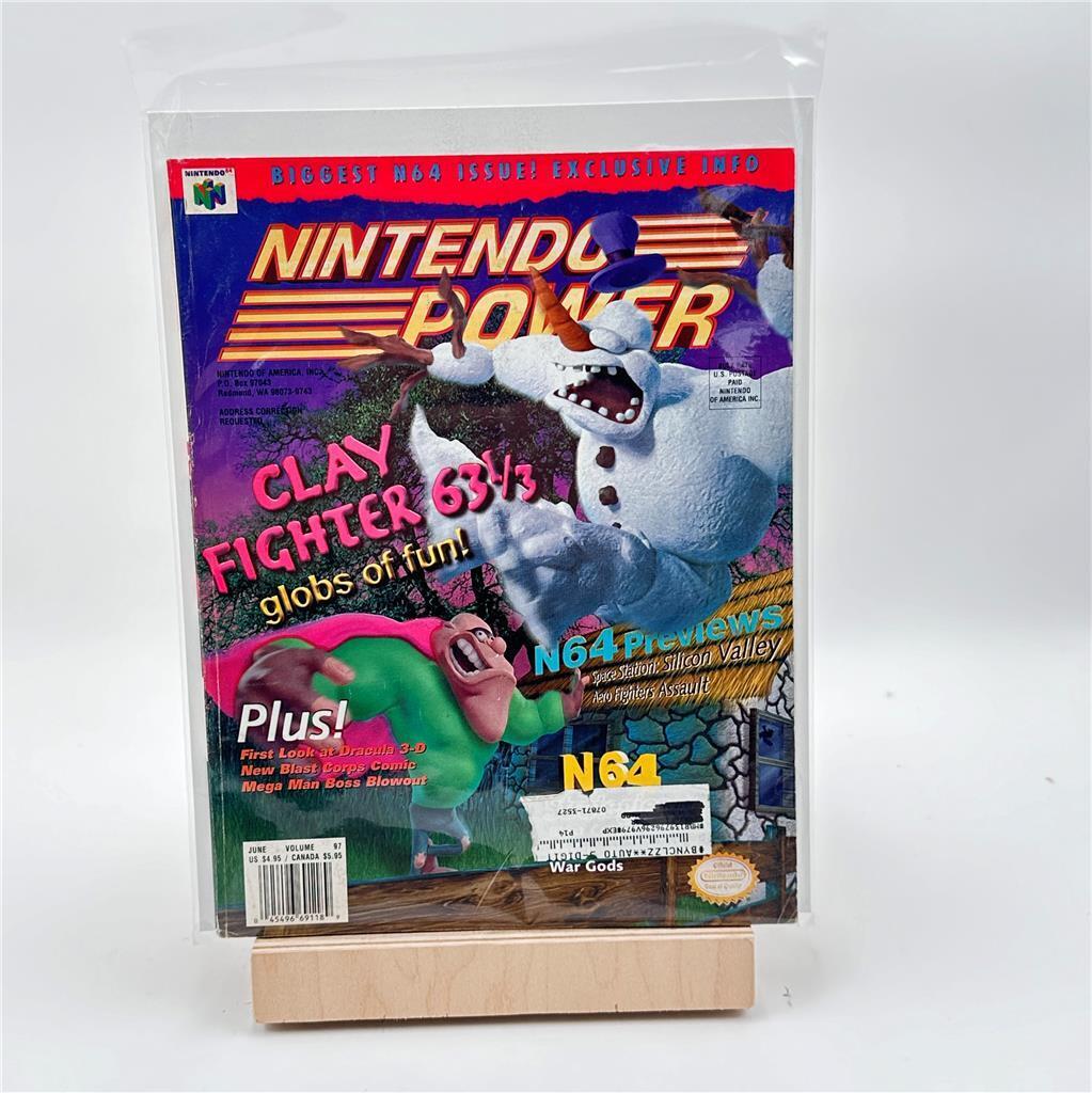 Nintendo Power Magazine Clay Fighter Volume 97 w/ Star Fox 64 Poster