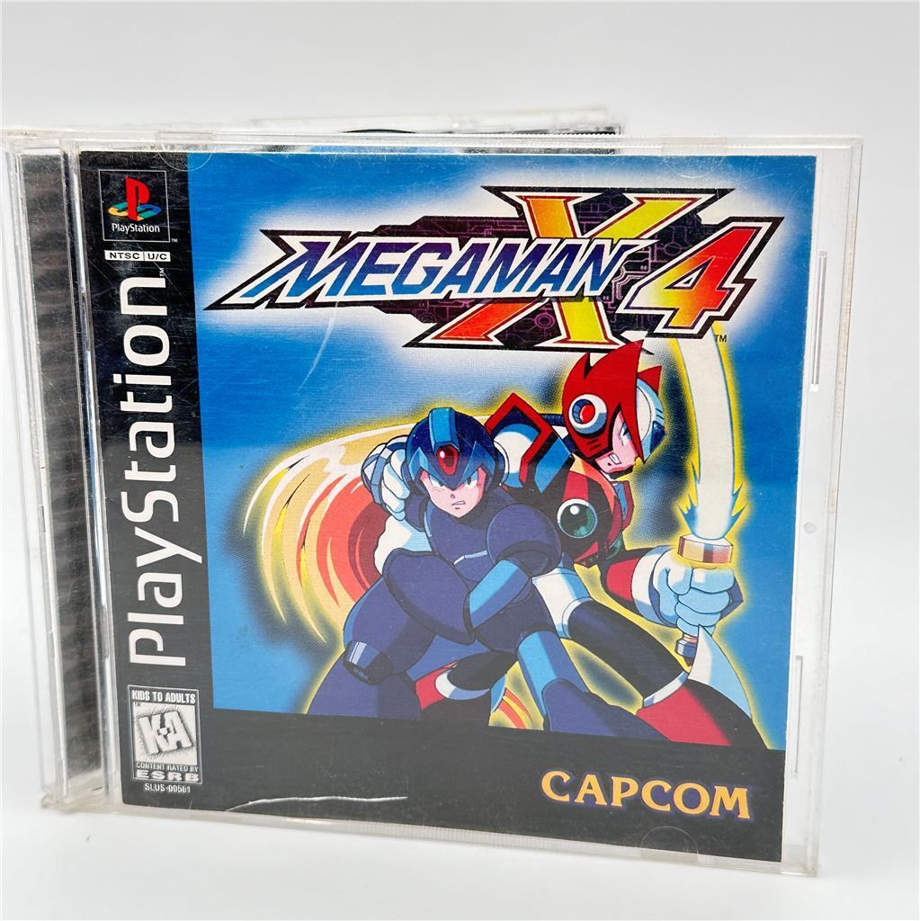 Mega Man X4 (Sony PlayStation 1, 1997) Black Label CIB
