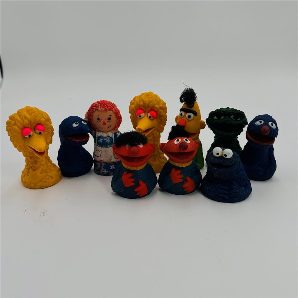  Vintage Lot of 10  Seasame Street Finger Puppets