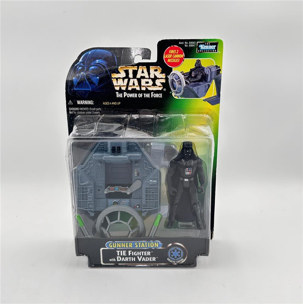 Kenner Star Wars POTF Gunner Station TIE Fighter with Darth Vader 3.75" Figure
