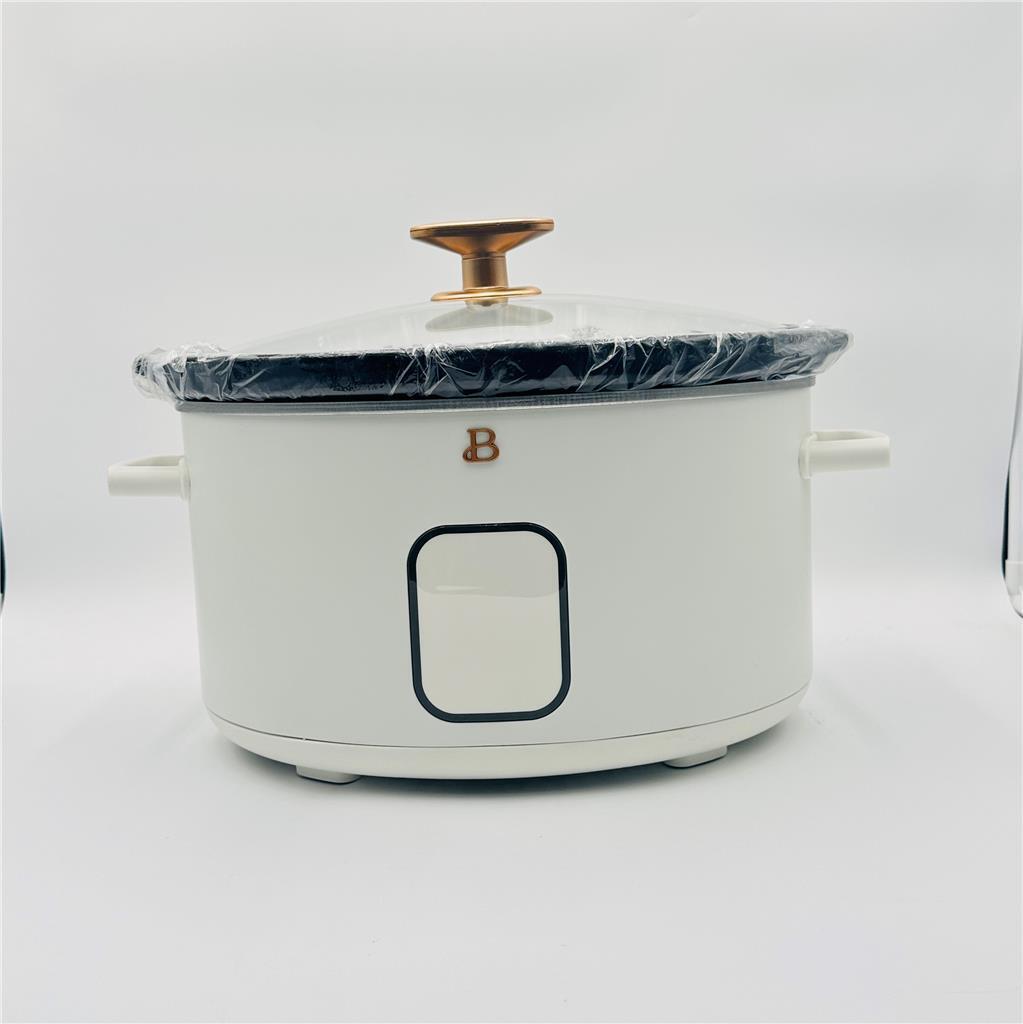 Beautiful 19162 6 Quart Programmable Slow Cooker - White