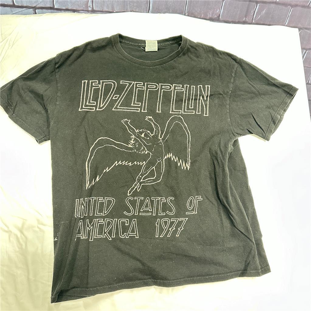 Led-Zepplin United States of America 1977 Tshirt Delta Pro Weight Black L B5