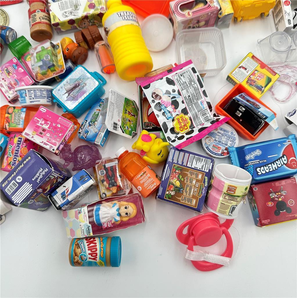 Lot of Shopkins Mini Brands with Other Small Toys
