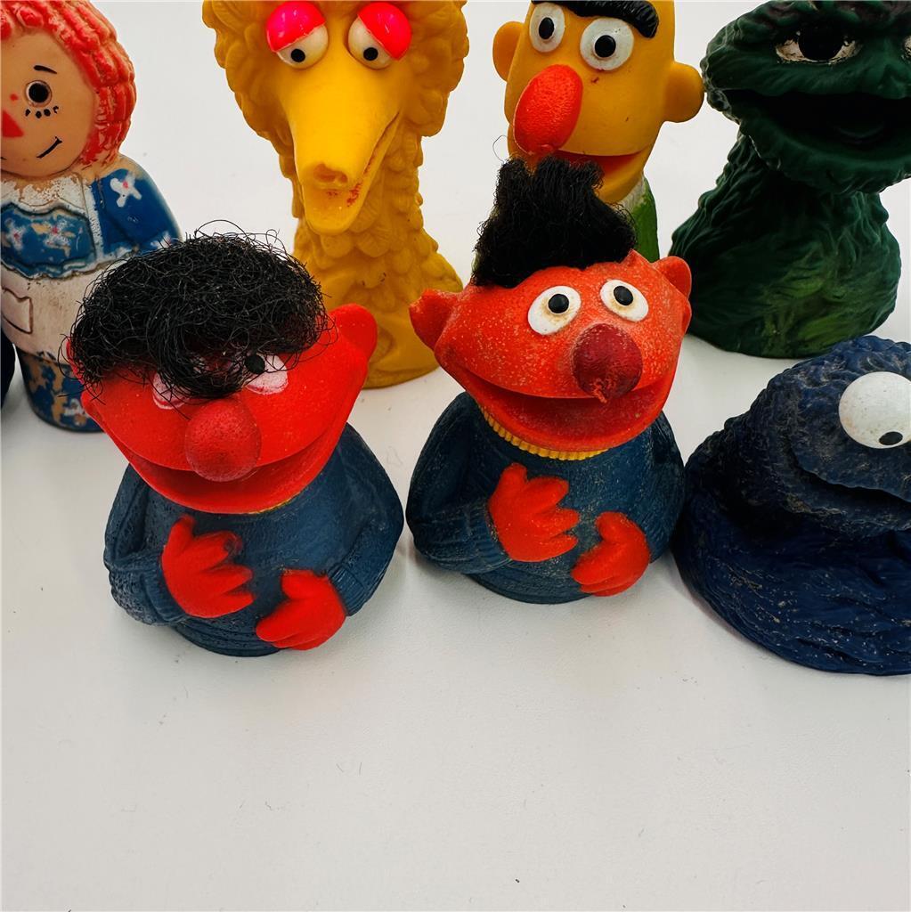 Vintage Lot of 10  Seasame Street Finger Puppets
