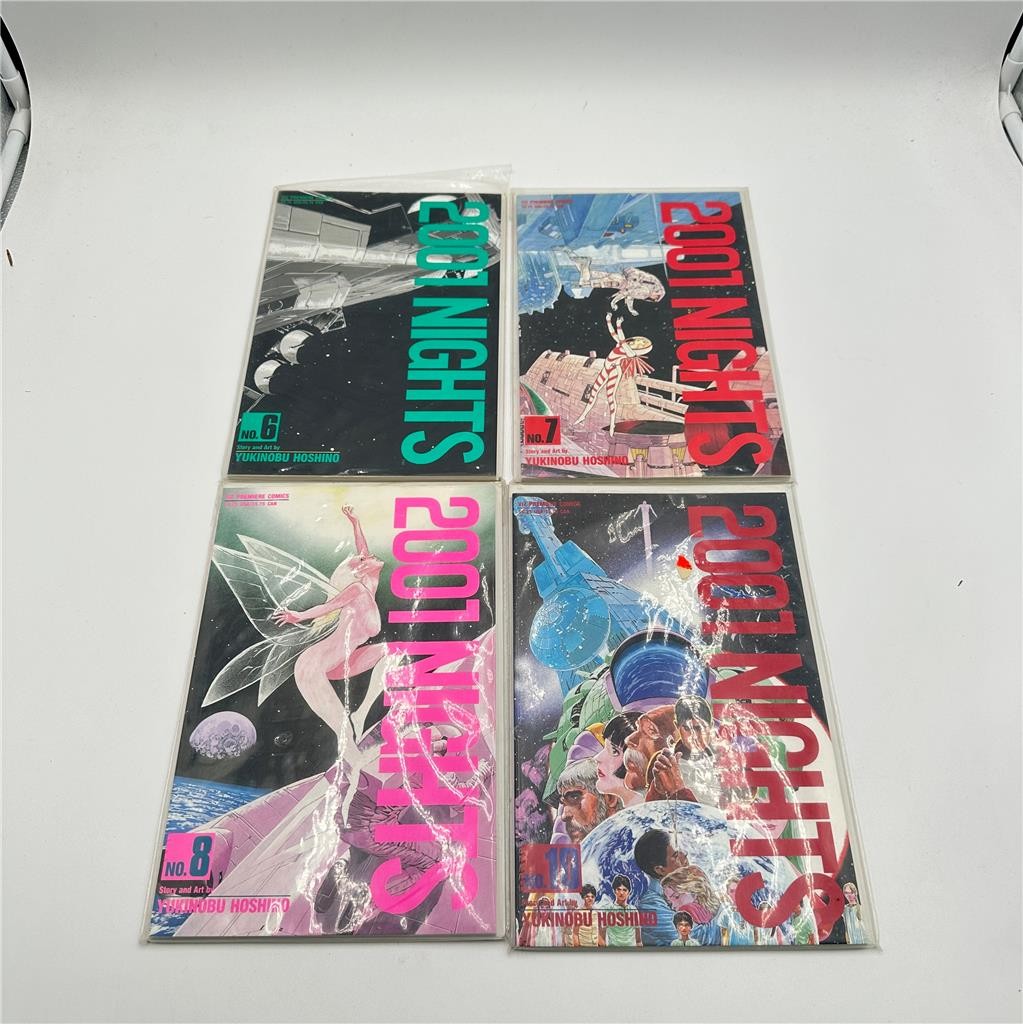 2001 NIGHTS - Lot of 4 - Viz 1991 - YUKINOBU HOSHINO - #6,7 8,10