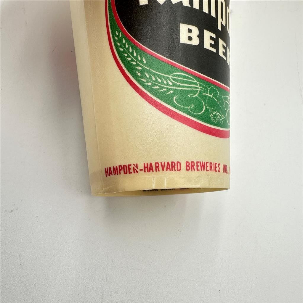 Vtg Hampden Beer Paper/Wax 14Fl OZ Dixe Cups For Beer Lot of 6
