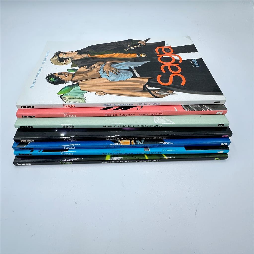 Saga -  Brian K Vaughan Trade Paperback LOT Vol. 1-7 Image Comics