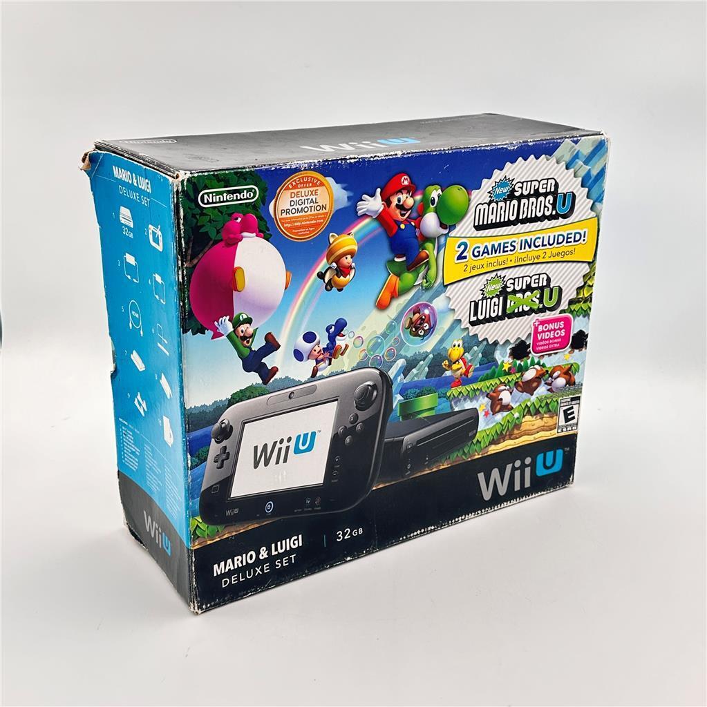 Nintendo Wii U Mario & Luigi Deluxe Set 32 GB Black Console (NTSC) BOX ONLY