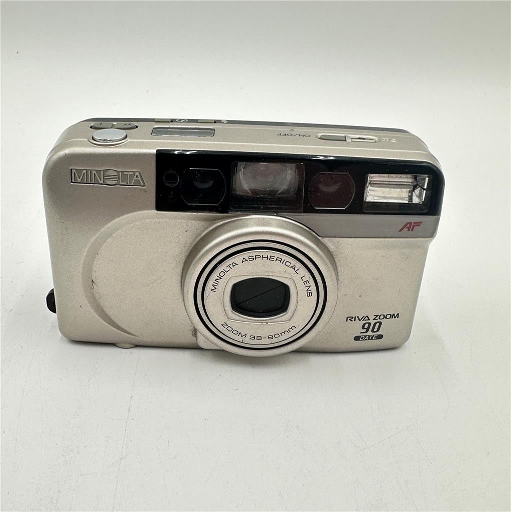 Vtg Minolta Riva Zoom 90 AF Date 35mm Film Camera Untested 