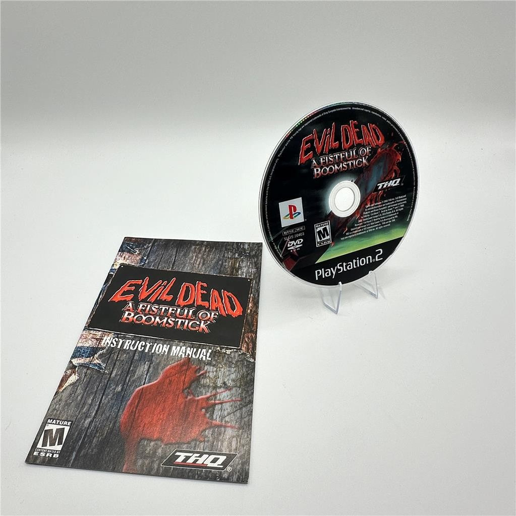 Evil Dead: A Fistful of Boomstick (Sony PlayStation 2 2003) disc and manual only