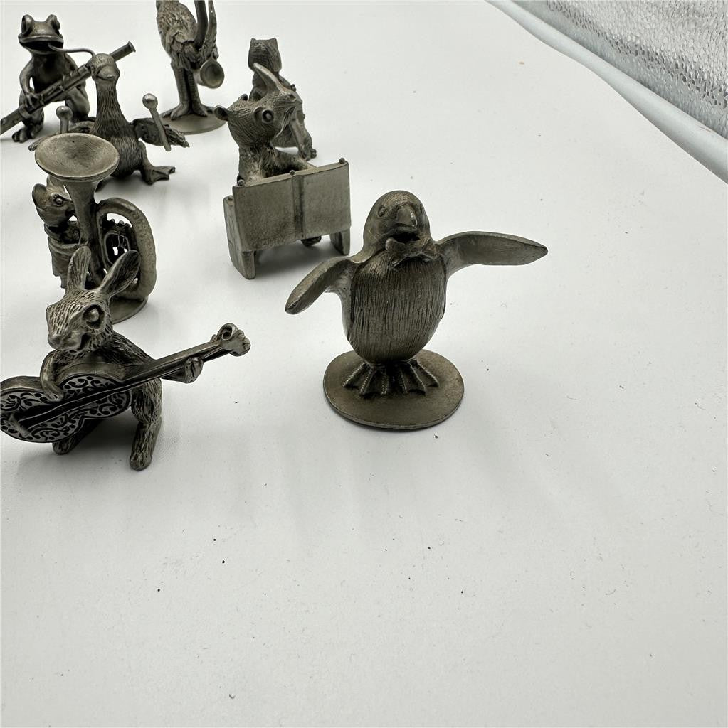 Hudson Pewter "STRIKE UP THE BAND" Animal Orchestra Lot of 15 Animals. 