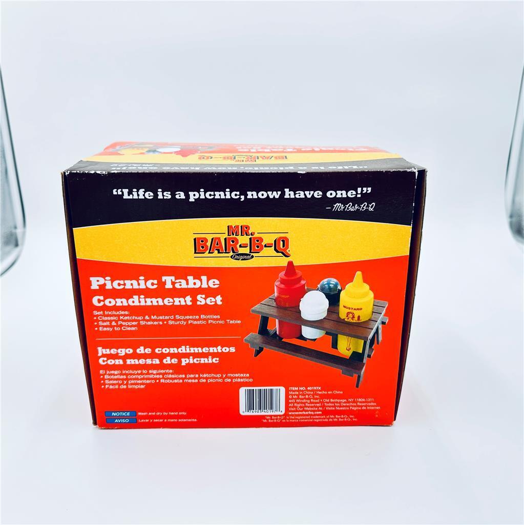Barbecue Condiment Picnic Table BBQ Accessories Condiment Set Mr Bar B Q