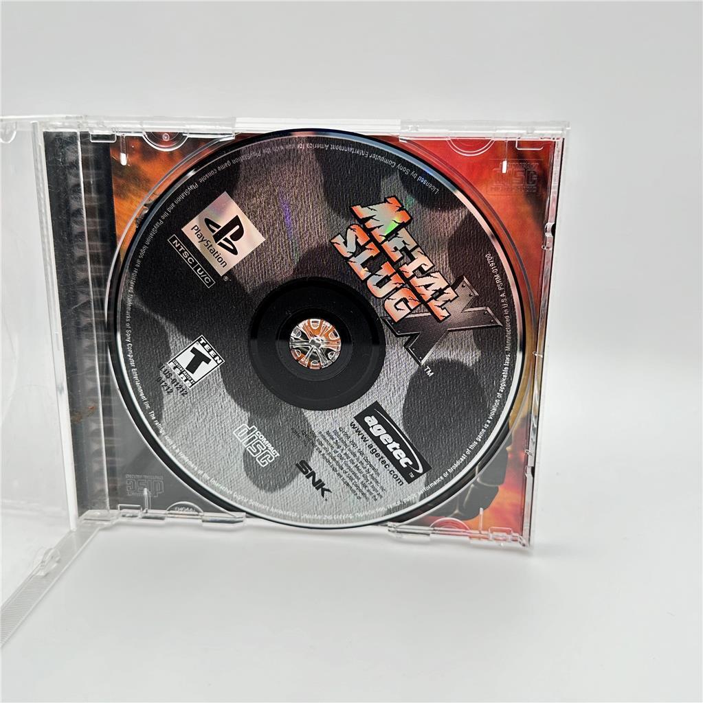 Metal Slug X (Sony PlayStation 1, 2001) Disc and Back Cover