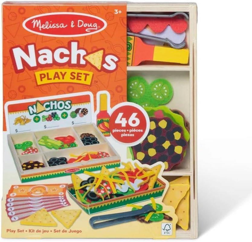 Melissa & Doug Nachos Play Set Wooden Pieces Ages 3+ Playtime Pretend New