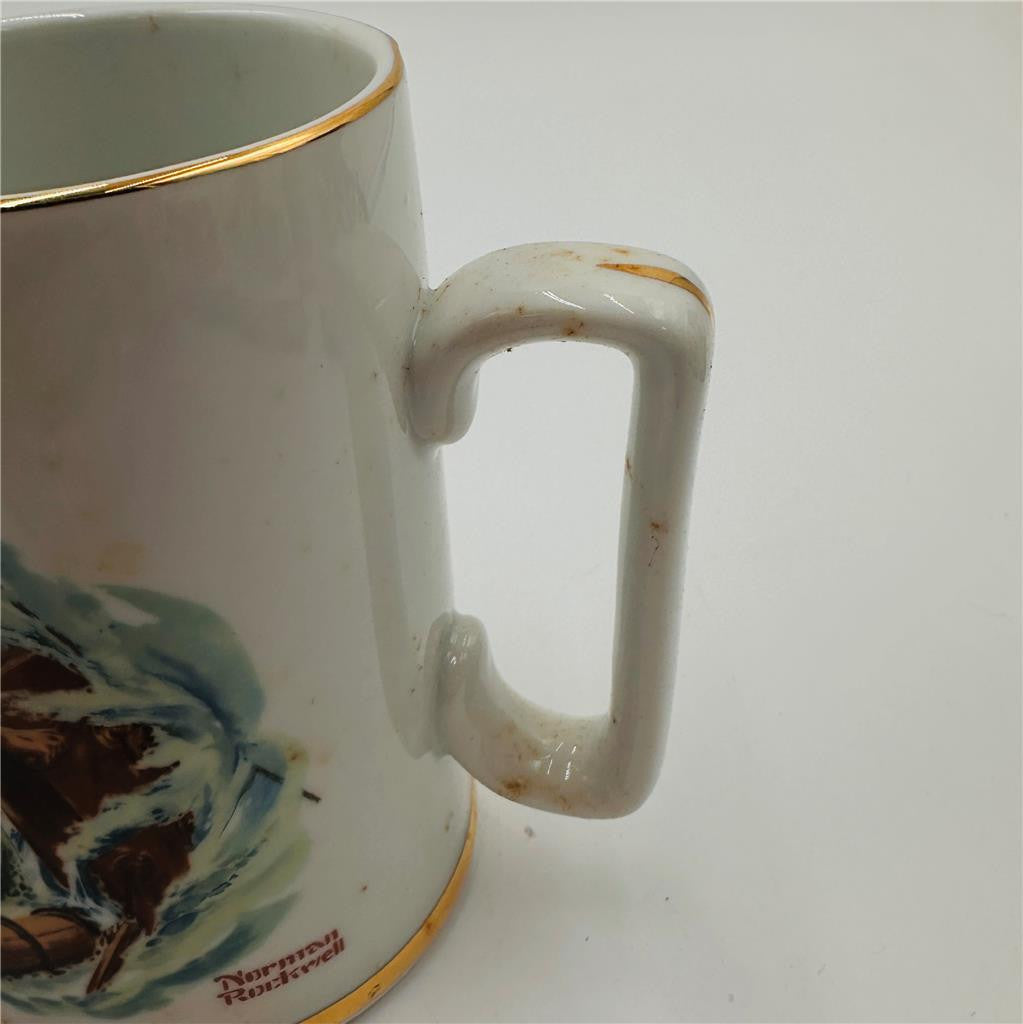 Long John Silvers Porcelain Tankard Mug Set Of 3 Norman Rockwell Seafarers 1985