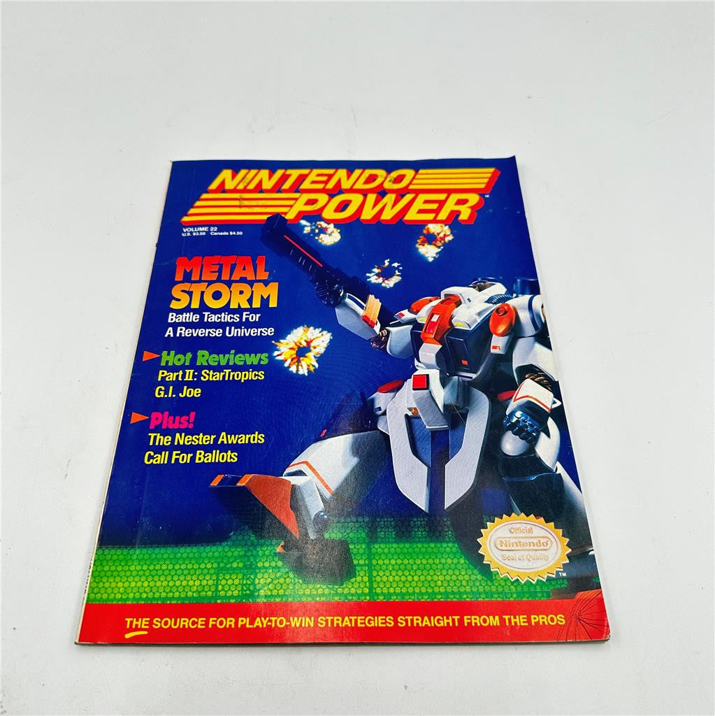 Nintendo Power Magazine Volume 22 March 1991 Metal Storm w/ Battletoads Poster