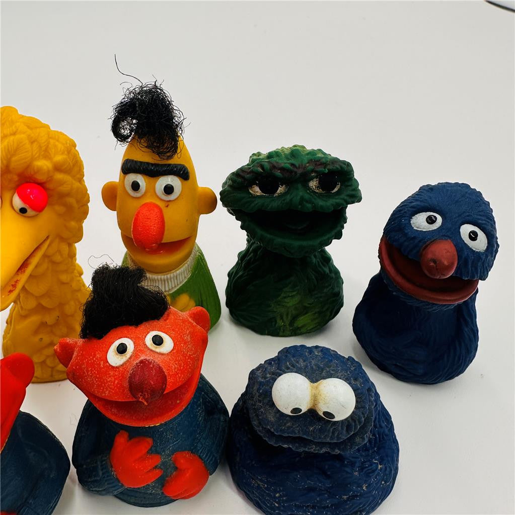  Vintage Lot of 10  Seasame Street Finger Puppets